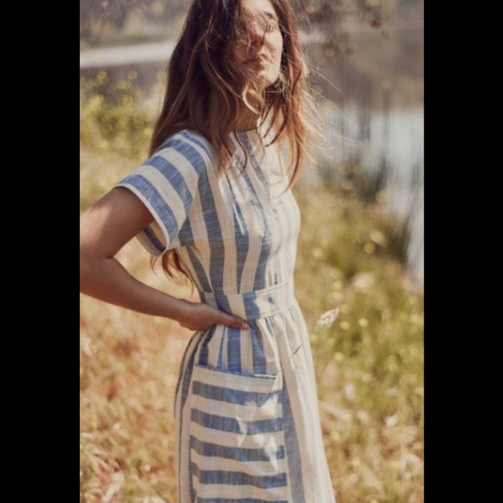 NWT Christy Dawn The Jane Dress In Pink Harvest Stripe Size XL - Picture 5 of 16